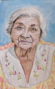 Portrait of grandmother as a tribute to her memory