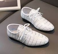 LIJCC Boys Girls Classic Printed Oxford Dress Shoes,Fashion Metal Buckle  Comfortable Pull-on Pointed-Toe Formal Shoes Slip-on Church School Uniform  ...