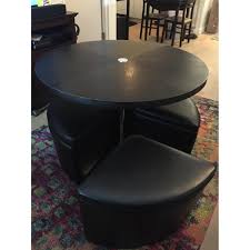 Macy S Round Gas Lift Coffee Dining Table W 4 Ottomans Aptdeco