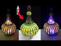 Diy Easy Lantern Made From Plastic Bottles At Home Best Out Of Waste Home Decoration Ide How To Make Lanterns Recycled Bottle Crafts Plastic Bottle Decoration