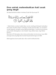 Hal ini sesuai dengan sebuah. Doa Untuk Melembutkan Hati Anak Yang Degil