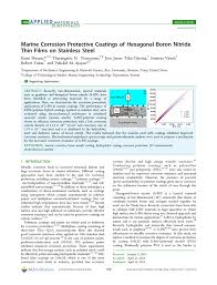 Heat treat the part in a carburizing or nitriding furnace. Pdf Marine Corrosion Protective Coatings Of Hexagonal Boron Nitride Thin Films On Stainless Steel