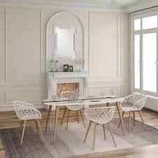 Set Of 2 Kurv Chair White Jamesdar Dining Chairs Furniture Chair
