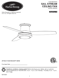 Harbor breeze ceiling fans are made specifically for lowes primarily by litex and are sold only at like most home center brands, harbor breeze ceiling fans offer fans in a vast variety of styles whether or not these mounting brackets will work with a tahiti breeze fan, we can't say for sure. Harbor Breeze 40048 Manual Pdf Download Manualslib