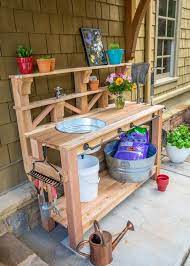 How To Make A Gardener S Potting Bench Potting Bench Potting Bench Plans Garden Sink