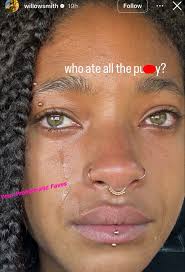 WillowSmith has a question, she wants to know who ate up all of the  kewchie. The answer is her mother… #JadaPinkettSmith