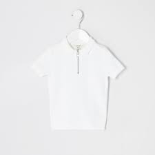 Maybe you would like to learn more about one of these? Mini Boys White Half Zip Knitted Polo Shirt River Island