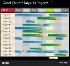 Gantt Chart Vector Photo Free Trial Bigstock