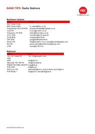 Band Tips Radio Stations