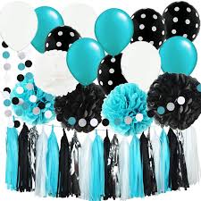 Of course, the reality family shared snapshots of the baby shower, which had a breakfast at tiffany's theme. Amazon Com Turquoise Graduation Decorations 2021 Baby Shower Decorations Robin S Egg Blue White Black Silver Party Black Polka Dot Balloons Turquoise Birthday Party Decorations Bridal Shower Decor Home Kitchen
