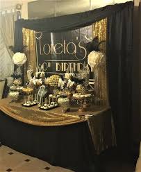 Great Gatsby Gatsby Candy Table Roaring 20s Birthday 6oth Birthday Great Gatsby Birthda Gatsby Birthday Party Roaring 20s Birthday Gatsby Party Decorations