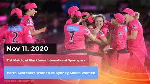 10:02 hi there i am siba prasad mishra and you're watching my channel spmishra tech.today i will predict the bigbash match between perth scorchers vs sydney sixers on 13th january. Match Preview Today Cricket Match Prediction Perth Scorchers Women Vs Sydney Sixers Women Wbbl T20 2020 31st Match Who Will Win Playing Xi Dream11 Fantasy Cricket Tips Pitch Report On Nov