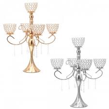 Left unattended for a few minutes, it caught the dining room table on fire. Wedding Crystal 5 Heads Candle Holders Dining Table Tealight Decor