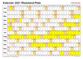 Praktische, vielseitige wochenkalender für 2021 mit farblich markierten bundesweiten feiertagen und kalenderwochen. Kalender 2021 Rheinland Pfalz Ferien Feiertage Pdf Vorlagen