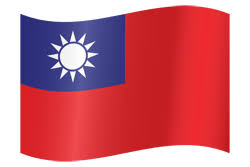 Taiwan national flag ing in the wind isolated stock. Taiwan Flag Clipart Country Flags