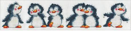 Finest patterns & kits · superior customer service · pay by check Penguin Row Cross Stitch Kit By Design Works Anabella S