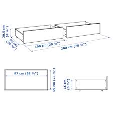 Eschenfurnier, 200 cm der platz unter dem bett lässt sich durch passende malm bettkästen perfekt nutzen. Malm Bettkasten Fur Bettgestell Hoch Weiss 200 Cm Ikea Osterreich