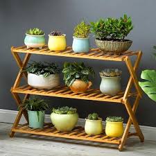 Wooden Long Plant Shelf Outdoor Multiple Tier Flower Rack Table Plant Stand Shelves Garden 3 Size Decoracao Das Plantas Da Casa Ideias De Jardinagem Ideias De Decoracao Para Casa