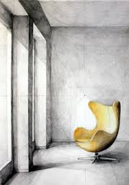 egg chair arne jacobsen drawing by klara ostaniewicz drawing interior interior sketch interior design drawings