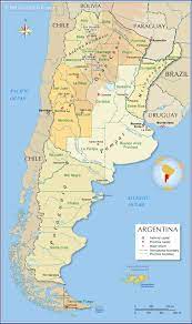 Black river (rio negro) is the longest river to flow only inside argentina with a drainage area of 102,000 km². Administrative Map Of Argentina Nations Online Project