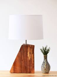 Rustic Natural Wood Table Lamp Craft Table Diy Wood Diy Wood Craft Projects