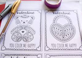 In honor of saint valentine, valentine's day is marked by the exchange of valentine's day cards, flowers, candy, gifts and valentine's kids decorate classrooms with valentine's day coloring pages and exchange cards. Free Printable Coloring Cards For Valentine S Day
