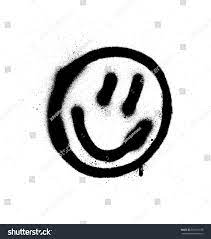 граффити улыбающееся лицо смайлик в черном: стоковая векторная графика (без  лицензионных платежей), 555571189 | Shutterstock