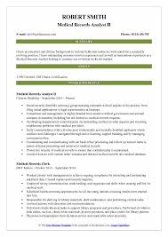 medical records analyst resume samples qwikresume