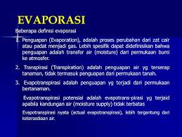 Evaporasi adalah suatu peristiwa di mana penguapan terjadi dari permukaan bentangan air. Ppt Evaporasi Infiltrasi Powerpoint Presentation Free Download Id 2987479
