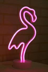 Pink Flamingo Led Neon Night Light Just Pink About It Pink Led Lights Flamingo Lights Decorative Night Lights