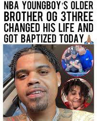 NBA YoungBoy's brother OG 3Three changed his life and got Baptized today