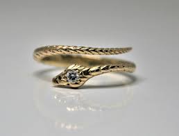 Bague Serpent Or Et Diamant Bague Bagues En Or Jaune Accessoires Bijoux