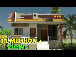 Modern Single Floor House Design 3d Youtube In 2020 Single Floor House Design Village House Design Modern House Facades