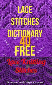But the secret is, it's really not! Lace Stitches Dictionary Knitting Bee