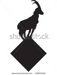 Black And White Goat Vector Mountain Goat Stock Vector Chevre Mont Blanc Dessin