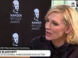 Cate Blanchett at the UNHCR's Nansen Refugee Award in Geneva