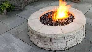 Grand fire pit with the look of natural stone. Modular Fire Pits Area Landscape Supply