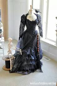 Great Idea For A Witch Dress Get A Cheap Wedding Gown From A Thrift Store And Dye It Black Old Wedding Dresses Halloween Party Supplies Halloween Party