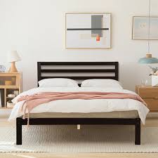 Solid Wood Platform Bed Wood Slat Support Queen Size Bed Frame Queen Size Bed Frames Wood Platform Bed Solid Wood Platform Bed