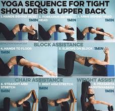 Stretches For Shoulder And Back Easy Yoga Workouts Yoga Sequences Yoga For Beginners