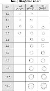 Jump Split Ring Size Chart Diy Jewelry Making Diy Jewelry