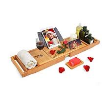 This bamboo bathtub caddy is a luxury product. Buy Bamboo Bathtub Caddy Tray Foldable Wooden Bathtub Tray Perfect Expandable Bathtub Caddy With Reading Rack Or Tablet Holder This Premium Bath Tray Includes A Wine Glass Holder Online In Turkey B08zlg2cvt