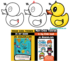 How To Draw A Cute Cartoon Rubber Ducky Easy Step By Step Drawing For Kids How To Draw Step By Step Drawing Tutorials Step by step drawing lessons.