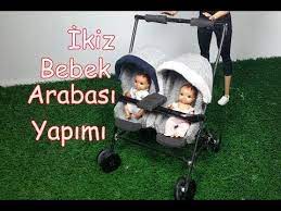barbie ikiz bebek arabasi yapimi tekerlekleri donebiliyor youtube bebek arabasi bebek arabalari bebek
