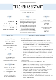 Teacher Assistant Resume Sample Writing Tips Resume Genius