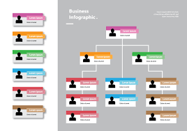 Color Card Organizational Chart Infographic Svg Eps File