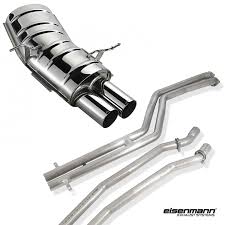 Straight pipe center section without a resonator for the most volume. Eisenmann Bmw E46 320i Ci 330i Ci Performance Exhaust Full Cat Back System Eisenmann Australia