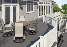 Styles De Cloture Et De Terrasse Et Galerie D Idees Home Depot Canada Deck Designs Backyard Deck Colors Vinyl House