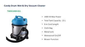 Candy Wet Dry Vacuum Cleaner Youtube