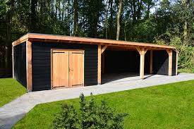 pin op buitenverblijf met plat dak